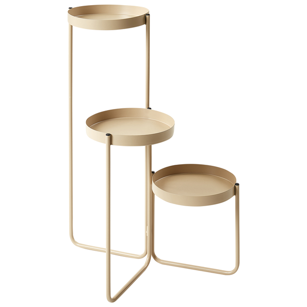 Etagenhocker mit drei runden Ablageflächen.