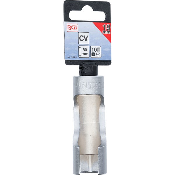 BGS Spezial-Steckschlüssel-Einsatz geschlitzt Antrieb Innenvierkant 10 mm (3/8) SW 19 mm - 70988-19