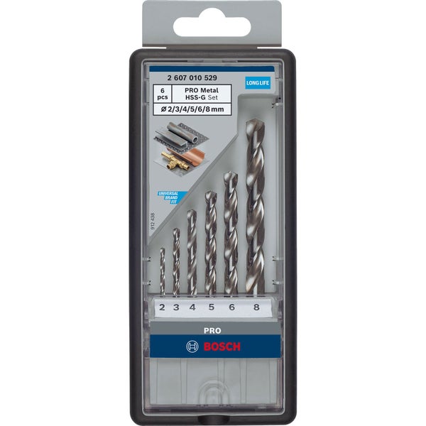Bosch PRO Metal HSS-G Spiralbohrer-Set 6-tlg. - 2607010529