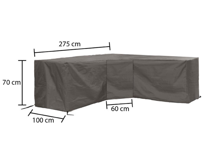 Schutzhülle für Gartenmöbel Ecklounge mit Maßangaben