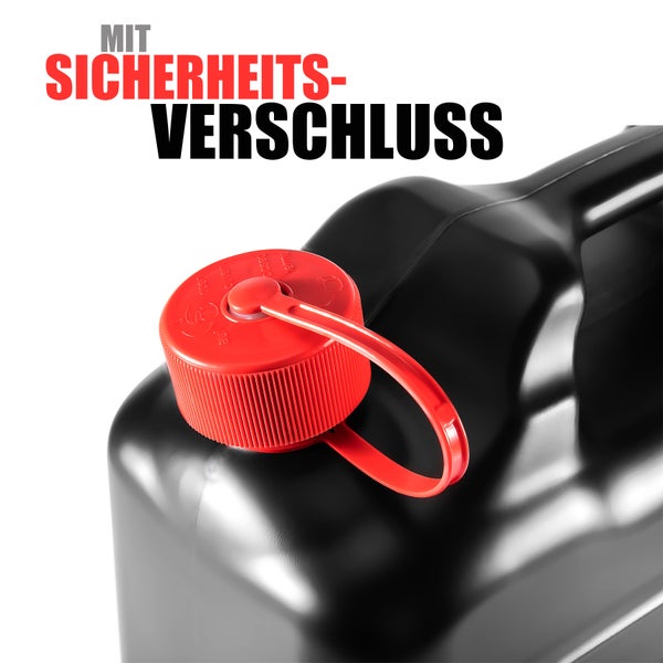 BigDean Benzinkanister 10L mit UN-Zulassung & flexiblem Auslaufrohr - Kraftstoffkanister für Benzin & Diesel - handlicher Kanister Dieselkanister Reservekanister – im Tiger-Design Made in Germany