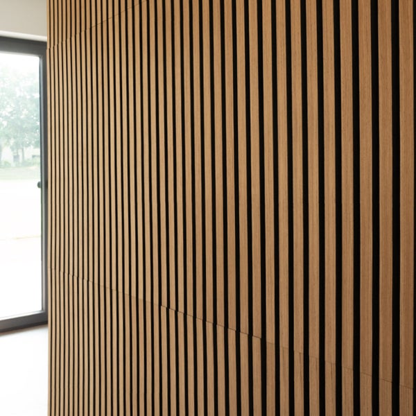 Home Deluxe Wandpaneel Akustikpaneel SONIC Oiled Oak - 240 x 40 cm, 0,96m²- | Akustik Wand Paneele , Lamellenwand, Akustik Paneele