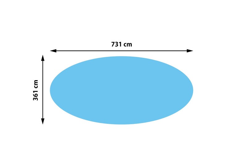 Abbildung mit Maßangaben: 731 cm Breite und 361 cm Höhe