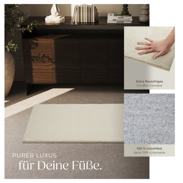 Kurzflorteppich tectake rutschfeste Unterseite verschiedene Größen und Farben 80 x 150 cm