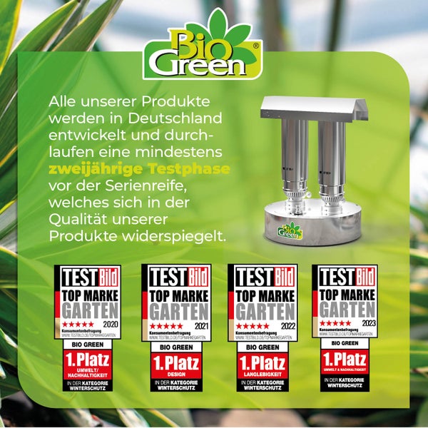 Paraffin Gewächshausheizung Warmax Power 5 aus Edelstahl 600 Watt