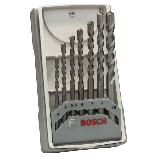 Bohrer-Set mit verschiedenen Größen in Aufbewahrungsbox, Bosch Logo