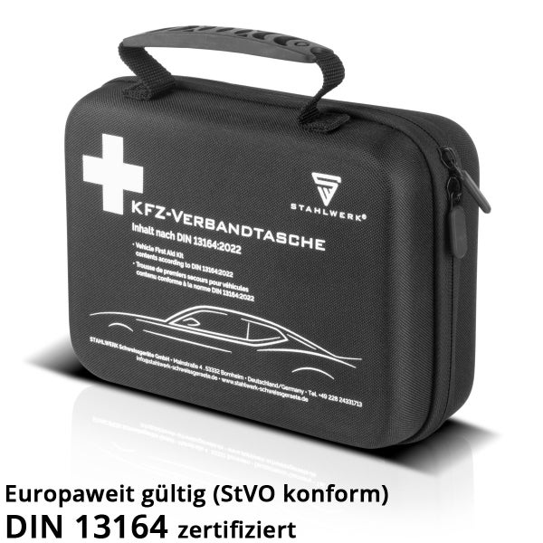 STAHLWERK Auto-Verbandskasten gemäß DIN 13164:2022