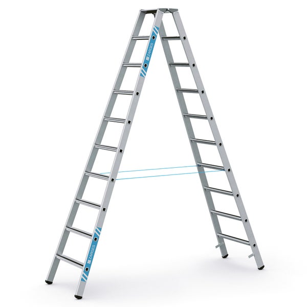 Aluminium Doppelstufenleiter mit Zarges Logo