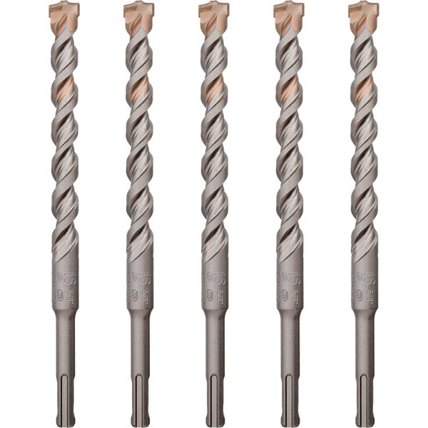 Fünf Betonbohrer 16 Millimeter, 5/8 Zoll