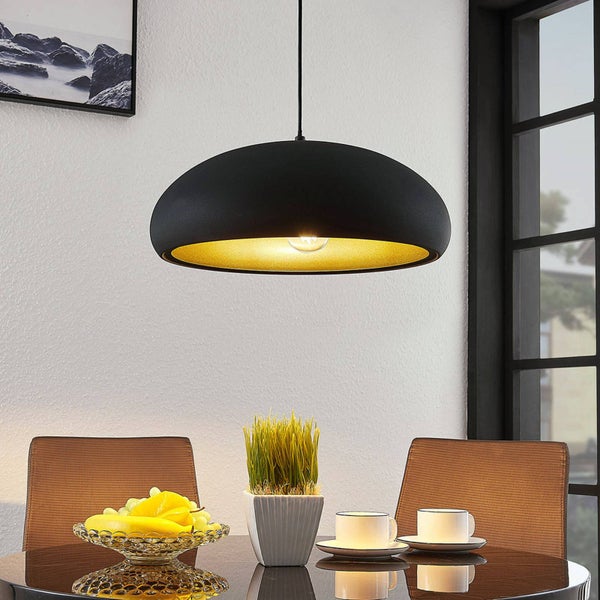 Lindby Deckenlampe Gerwina (Modern) in Schwarz aus Metall (1 flammig, E27) - Deckenleuchte Lampe Wohnzimmerleuchte