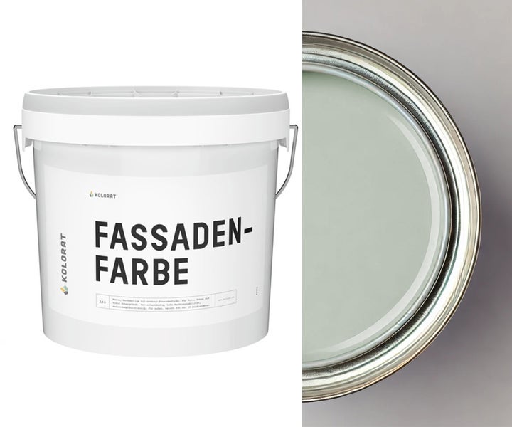 Kolorat Fassaden- & Sockelfarbe - Mintgrün K/3-0-5-22/T – 10L Hochwertige Fassadenschutz, Sockelfarbe, Silikonharzfassadenfarbe, wasserabweisend, wetterbeständig, farbtonstabil, für Fassaden und Sockel im Außenbereich