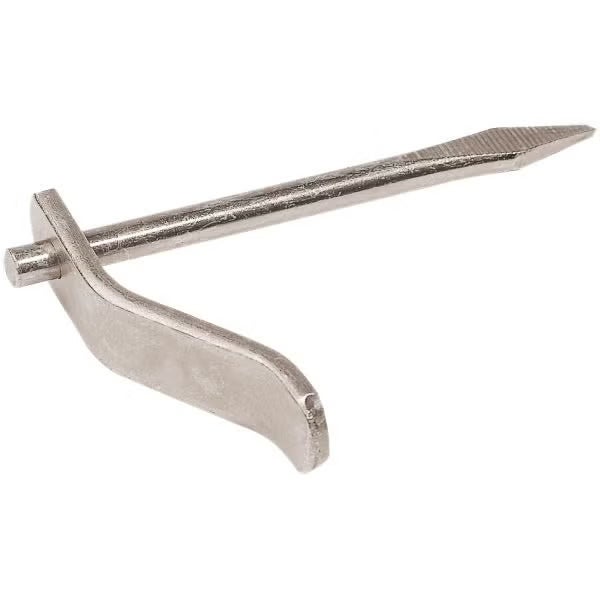 Wandhaken aus Metall mit integriertem Stift.