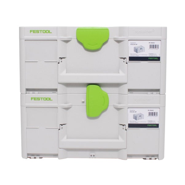 Festool Systainer Set 2x SYS3 M 187 ( 2x 204842 ) 15,9 Liter 396x296x187mm Werkzeugkoffer koppelbar