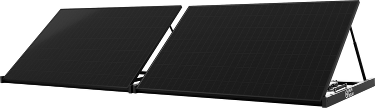 Zwei Solarmodule mit Stützrahmen
