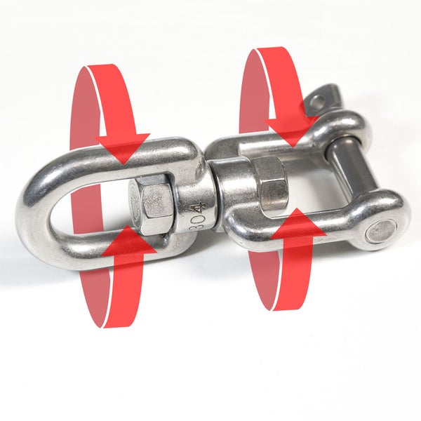 AMANKA 420kg Hängesessel Drehwirbel 10x125mm Edelstahl Swivel Hängestuhl Befestigung Boxsack Aufhängung Schraubgewinde