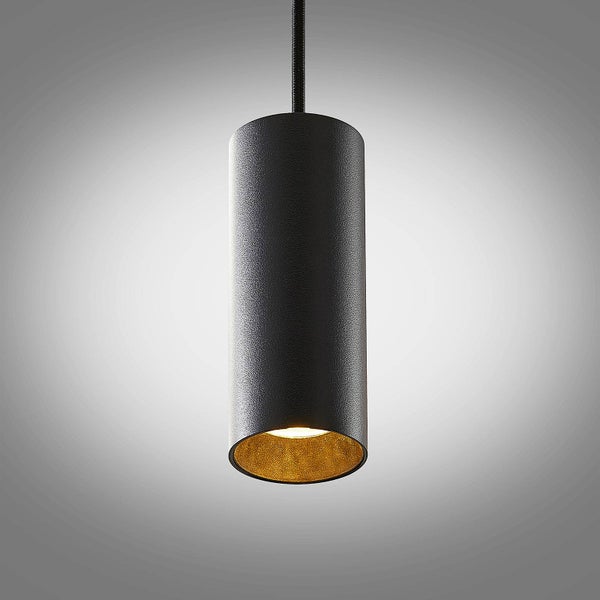 Zylindrische Hängeleuchte aus Metall