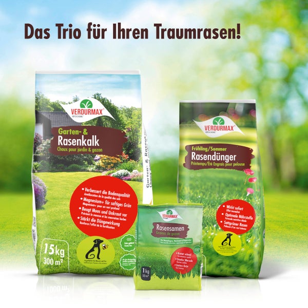 Verdurmax Gartendünger Trio für einen Traumrasen