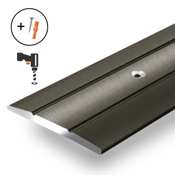 FLOORDIREKT Übergangsprofil Firm - Breite: 36 mm - Vorgebohrt - Bronze - 100 cm