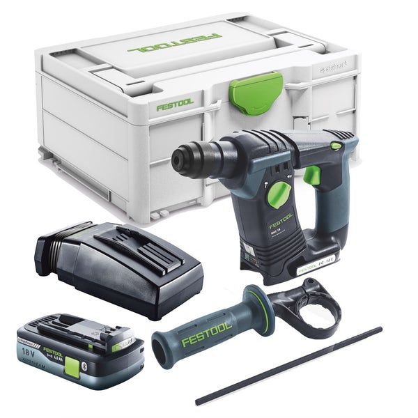 Festool BHC 18-Basic Akku Bohrhammer 18 V 1,8 J SDS Plus Brushless + 1x Akku 4,0 Ah + Ladegerät + Systainer