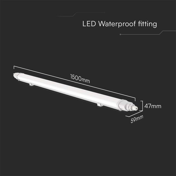 LED-Feuchtraumleuchte mit Abmessungen