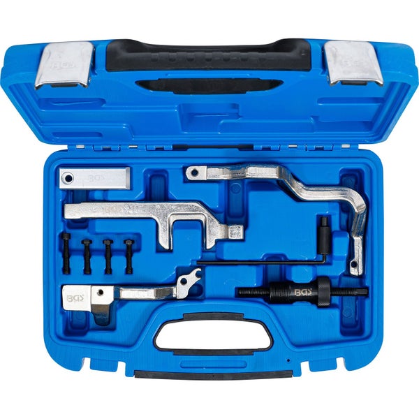 Motor-Einstellwerkzeugsatz im blauen Koffer