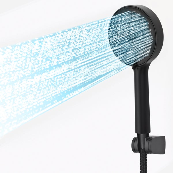 Runder Handbrausekopf mit Wasserstrahl