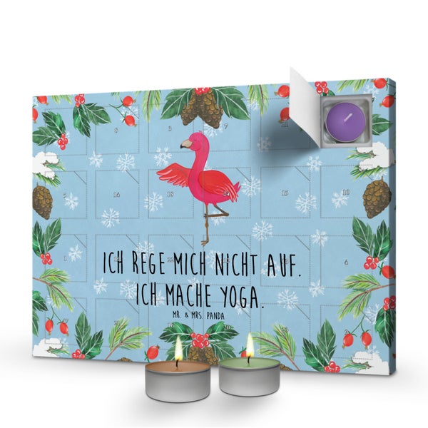 Mr. & Mrs. Panda Duftkerzen Adventskalender Flamingo Yoga - Blau Pastell