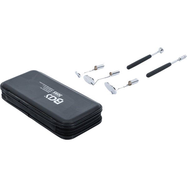 BGS Technic Inspektionsspiegel Set mit Teleskopstangen und Etui