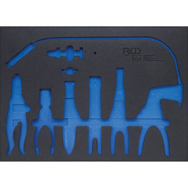 Quadratisches Einbaustrahler-Gehäuse aus grauem Metall mit rundem Ausschnitt und seitlichen Befestigungsfedern.