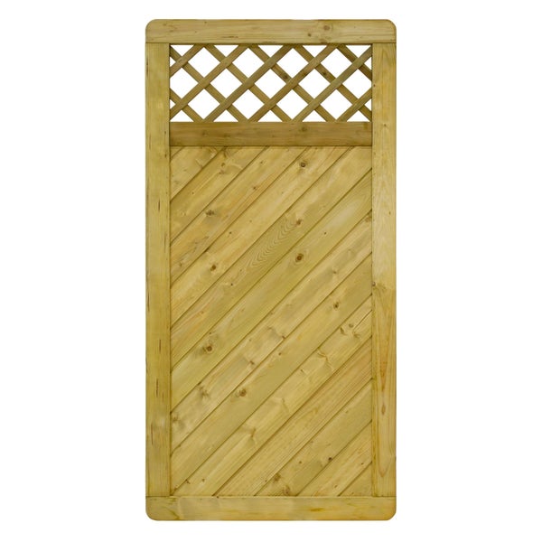 Holzzaun mit Rautenmuster für den Garten