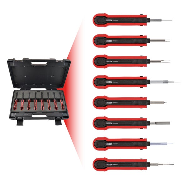 KS Tools Splintentreiber-Satz in einer Box mit acht Werkzeugen