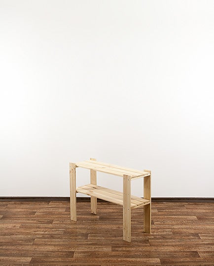 PROREGAL Holzregal Woodland HxBxT 64 x 80 x 30 cm Fachlast 120 kg 2 Fachboden Kiefernholz Natur