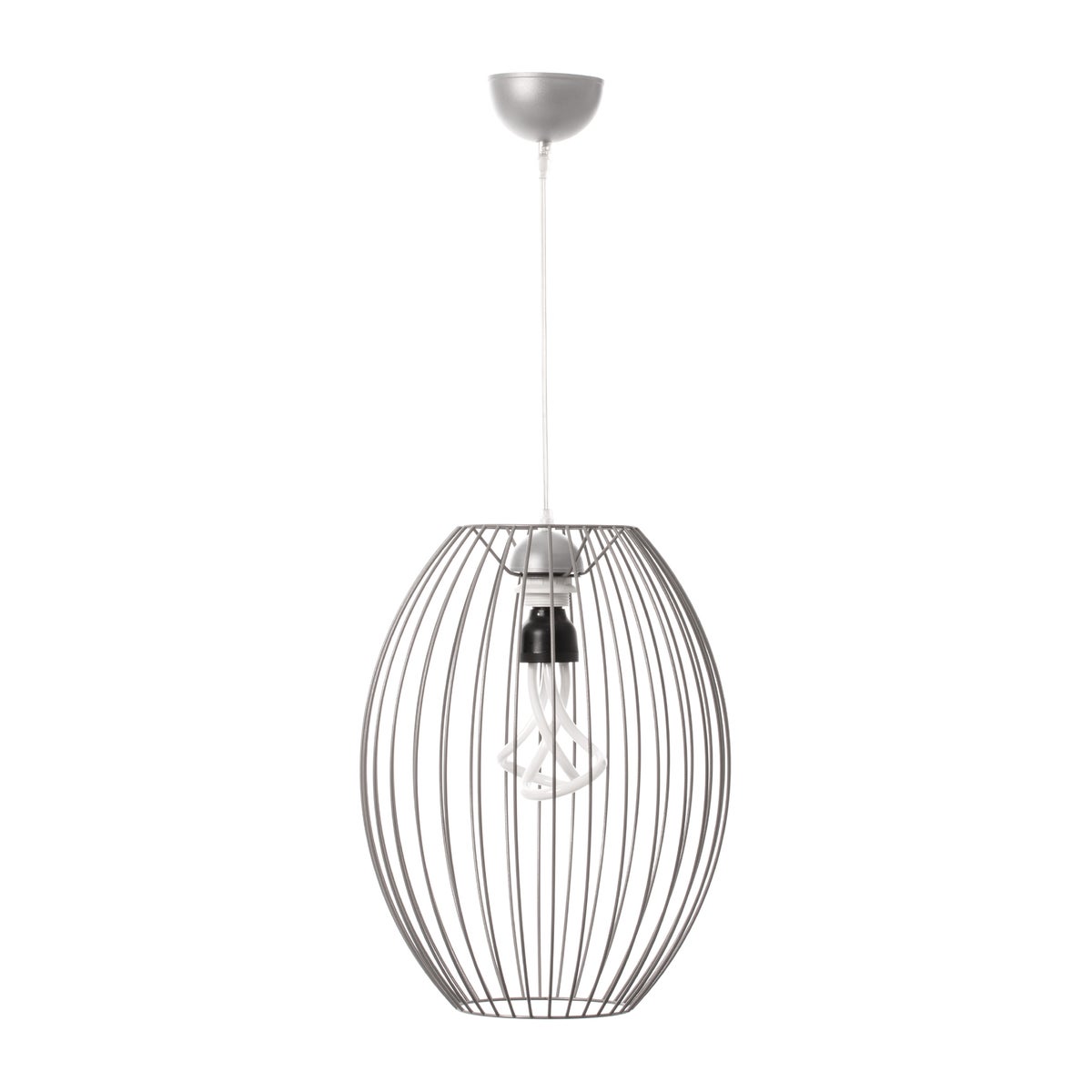 Loft Stil Gitterlampe Modern Silber 41 cm | Wohnzimmer Esszimmer Leuchte