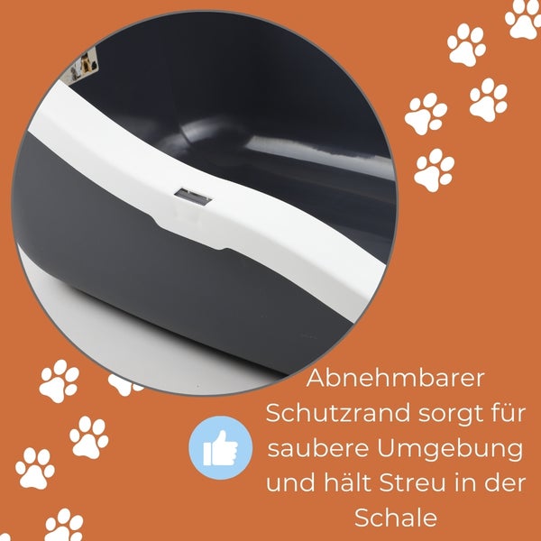 XXL Katzenklo Katzentoilette groß Großes Katzenklo 70 cm Katzen Klo offen XXL Katzenklo hoher Rand Katzenklo ohne Deckel Katzenklo XXL große Katzen Jumbo 70 cm