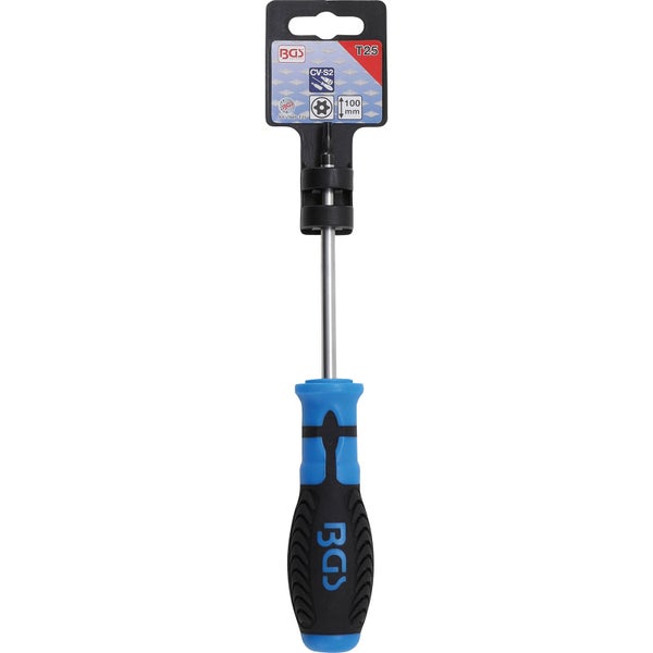 BGS Schraubendreher T-Profil (für Torx) mit Bohrung T25 Klingenlänge 100 mm - 7849-T25