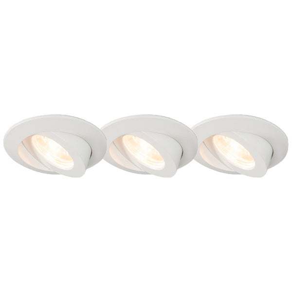 3er Set Einbaustrahler weiß inkl. LED IP44 - Relax LED