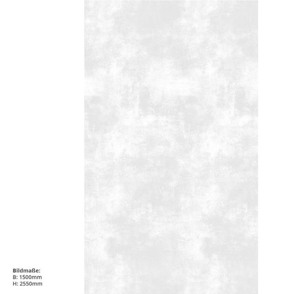 Cement Weiss, 150x255cm, fugenlose Wandpaneele aus Alu-Verbund 3mm, Duschrückwand