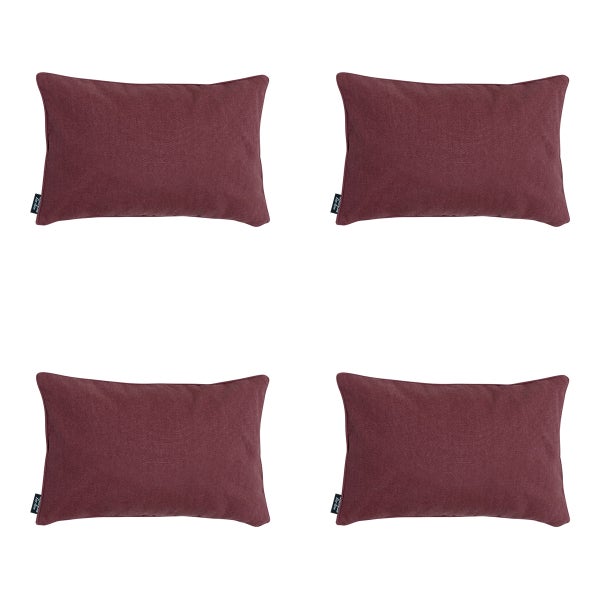 Dekokissen Bordeaux Canvas Eco+ - Ca. 30x50 cm - 4er-Set