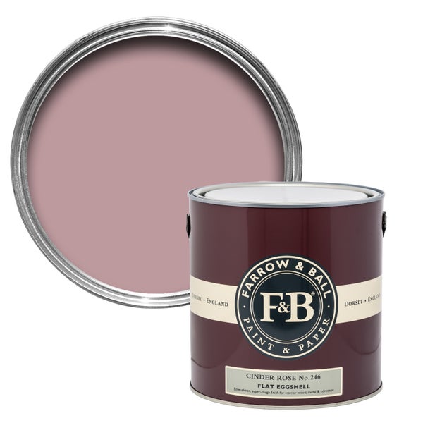 Farbdose Farrow and Ball Cinder Rose No. 246 Flat Eggshell für Innenholz, Metall und Beton