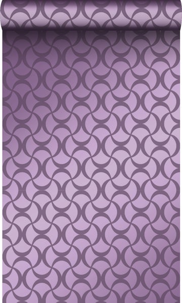 Origin Wallcoverings Tapete grafisches Muster Lila - 53 cm x 10,05 m - 345736