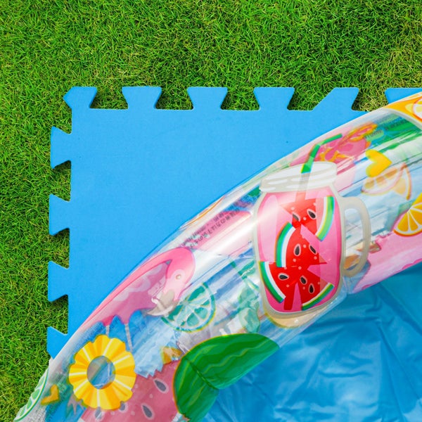 eyepower 8 Große Matten: 1,9m² Poolunterlage 50x50 Boden Poolmatte - Pool Unterlage Outdoor Matte Poolunterlage Matten - Platten für Pool Schutzmatte unter Pool - Bodenmatte Pool Outdoor Puzzlematte