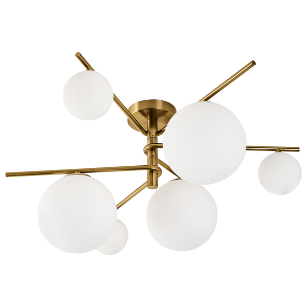 Deckenleuchte mit kugelförmigen Lampenschirmen