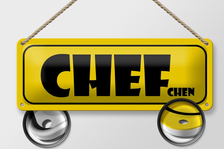 Blechschild Spruch 27x10cm Chef Chefchen Arbeit Dekoration