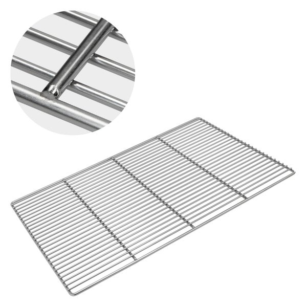 ECD Germany Rechteckiger Edelstahl Grillrost mit abnehmbaren Griffen 60 x 40 cm - robust & rostfrei - für Grillkamin Buschbeck Gasgrill Feuerschalen Feuerkorb - Edelstahlgrillrost Grill Rost Zubehör