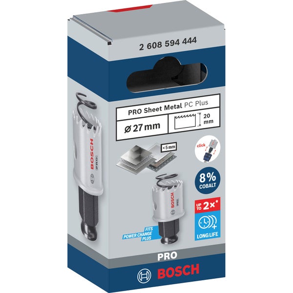 Bosch Pro Blechlochsäge PC Plus, 27 Millimeter Durchmesser, Verpackung