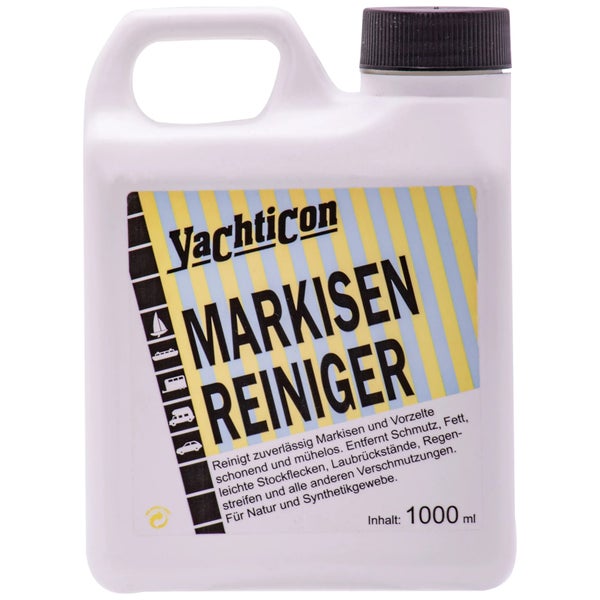 Yachticon Markisenreiniger in der 1000 Milliliter Flasche zur Reinigung von Markisen und Vorzelten aus Natur und Synthetikgewebe.