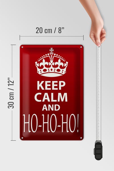 Blechschild Spruch 20x30cm Keep Calm and Ho Ho Ho Christmas