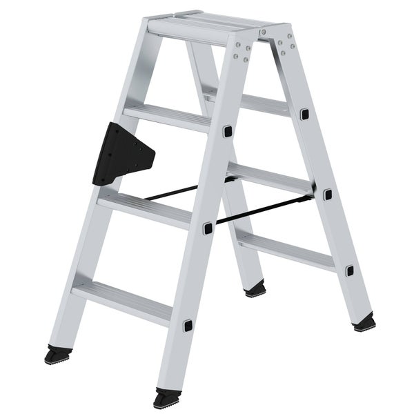 MUNK Stehleiter mit ergo-pad beidseitig begehbar 2x4 Stufen