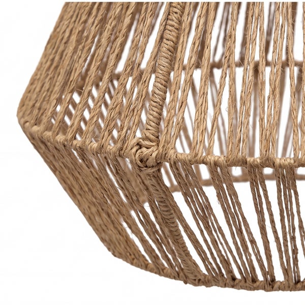 Lampenschirm aus Naturfaser im Geflecht-Design für Pendelleuchten