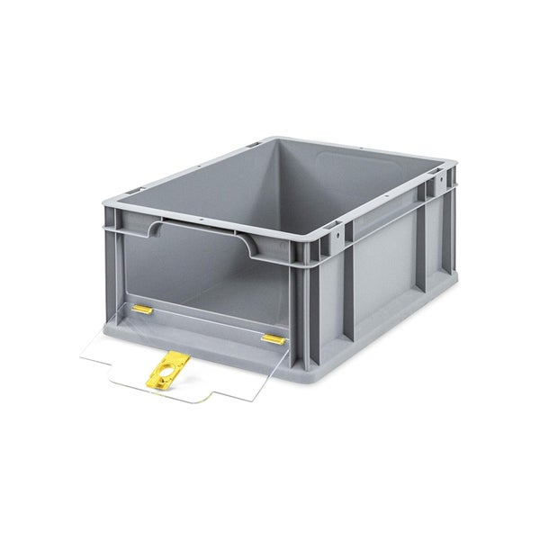 PROREGAL SuperSparSet 10x Eurobox NextGen Insight Cover HxBxT 17 x 30 x 40 16 Liter Niedrig/Gelb Eurobehälter Transportbox